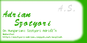 adrian szotyori business card